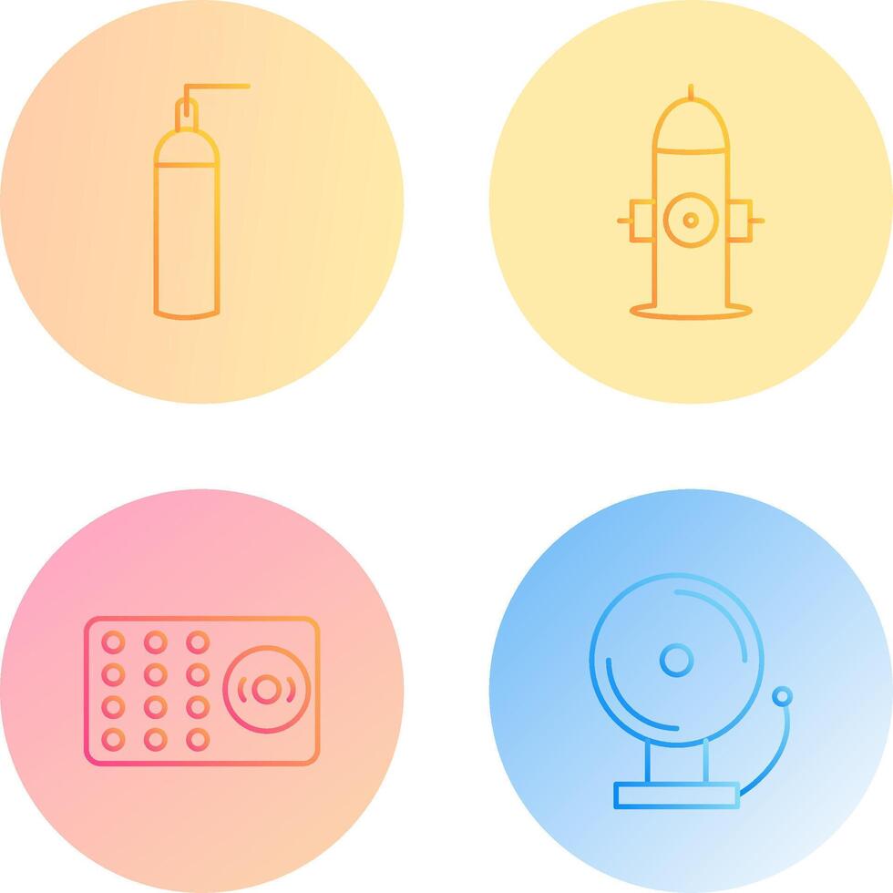 hydrant and oxygen tank Icon vector