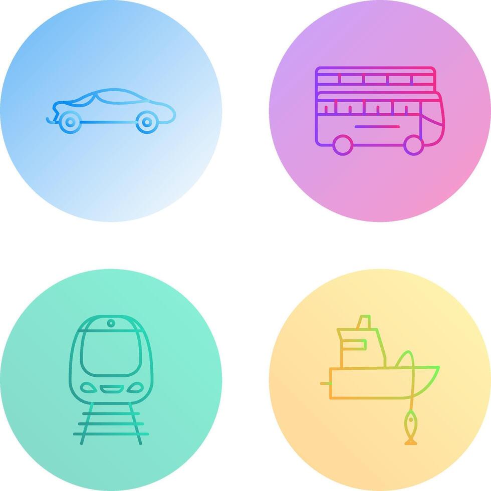 Sports Car and Double Icon vector
