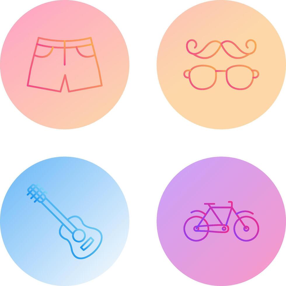 Hipster Style and Shorts Icon vector