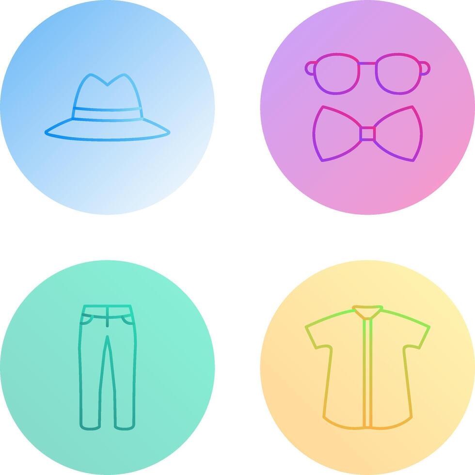 sombrero y hipster estilo icono vector