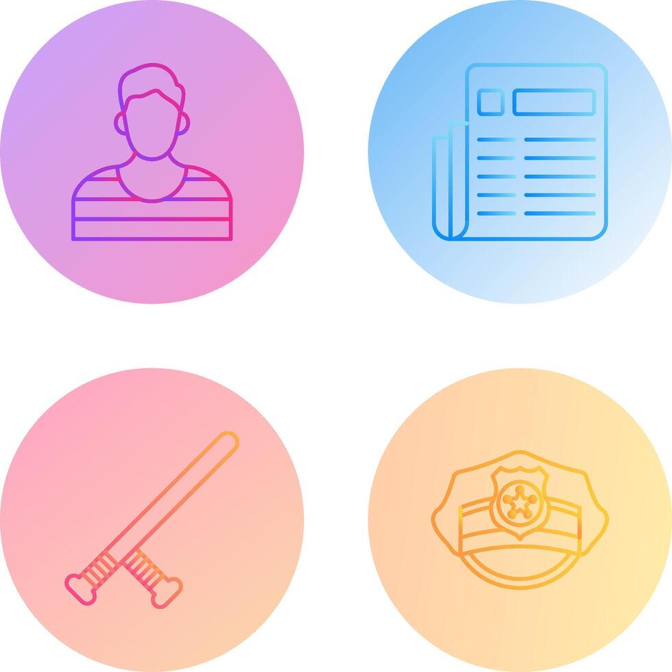Prisioner and Newespaper Icon vector