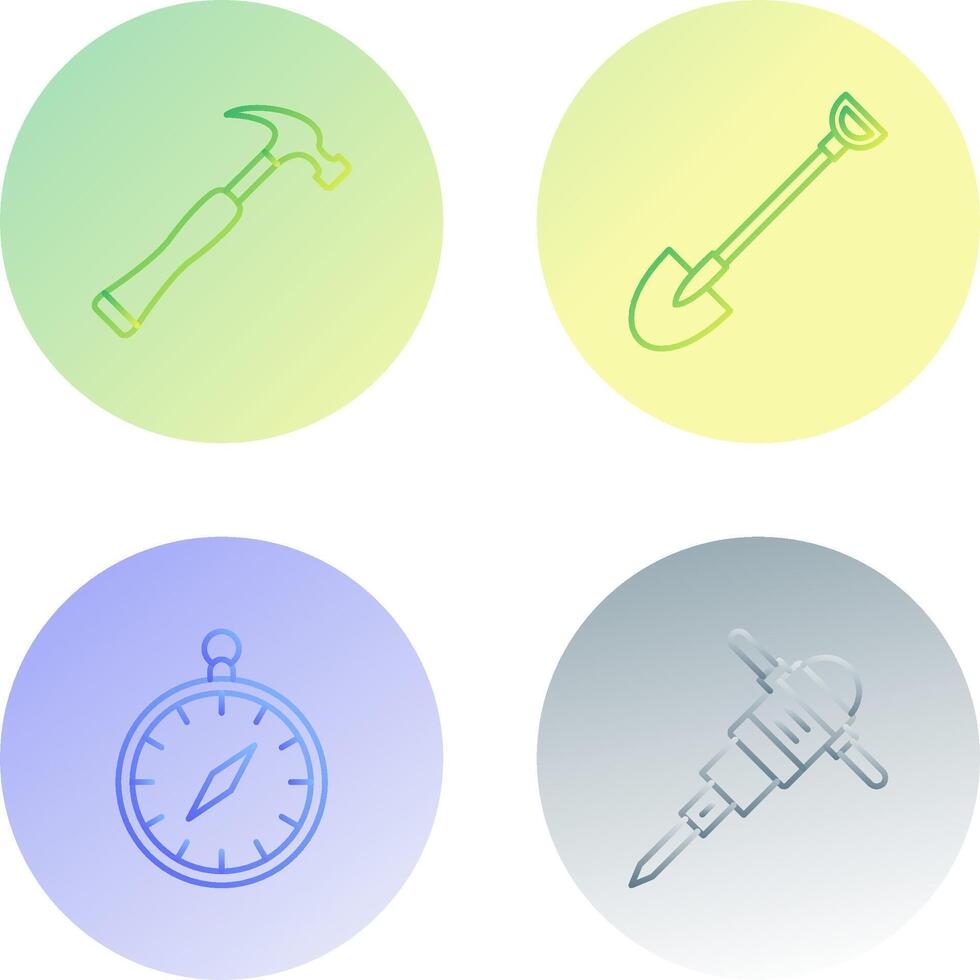 Shovel and Nail Icon vector