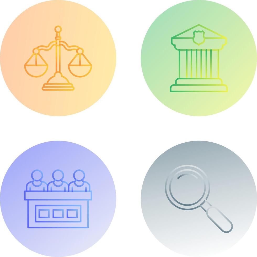 Balance and Courthouse Icon vector
