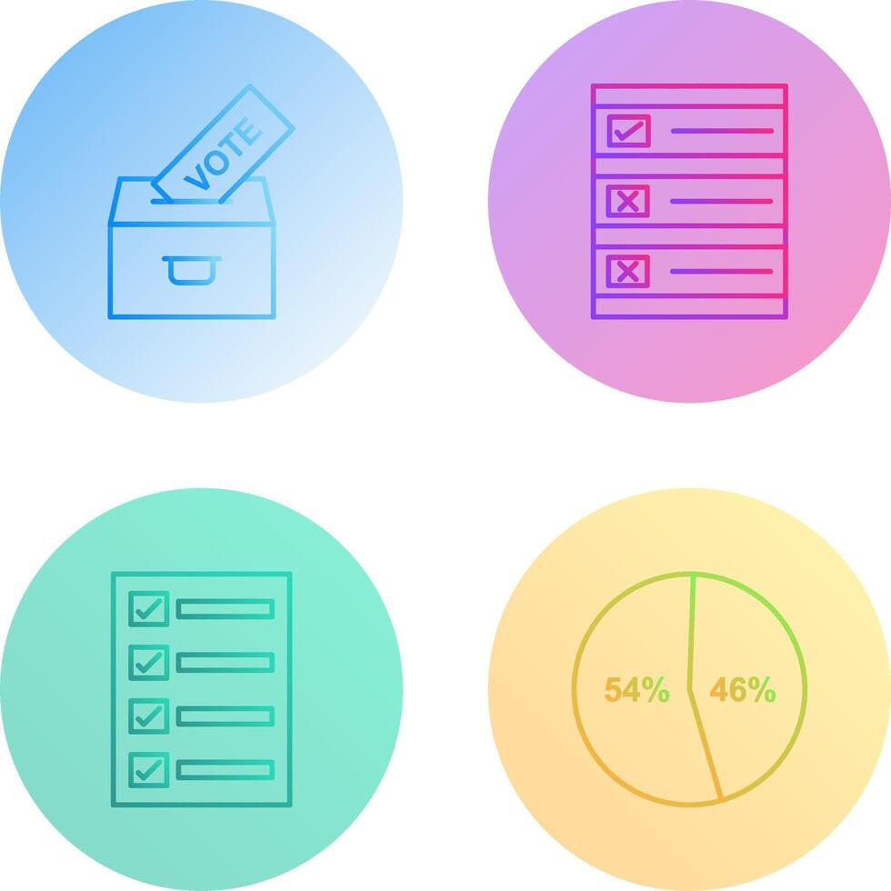 Casting Vote and Ballot Paper Icon vector