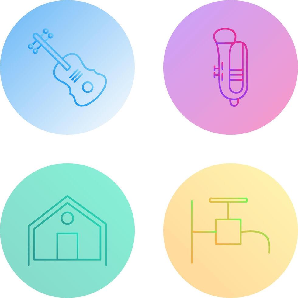 Violin and Tuba Icon vector