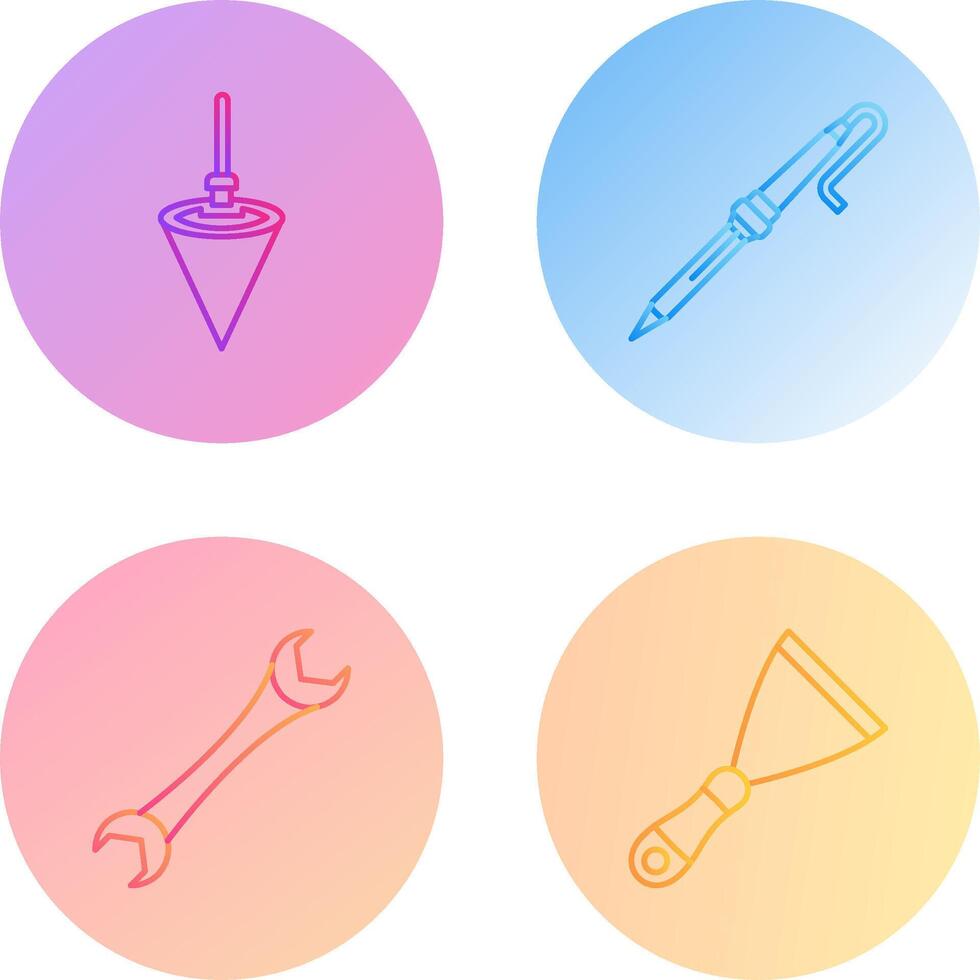 Plumb Bob and Soldering Icon vector