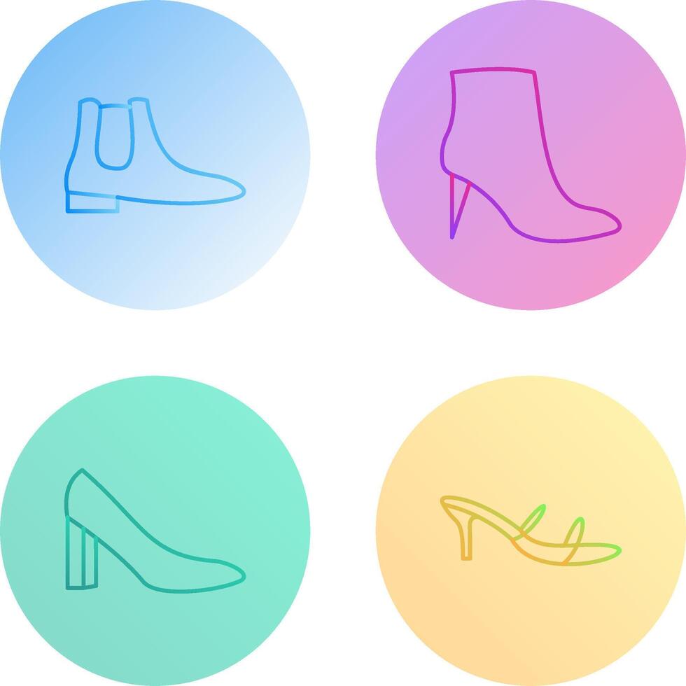 Men Boots and high heels Icon vector