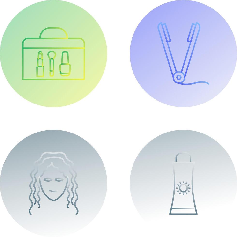 Cosmetics and Straightener Icon vector