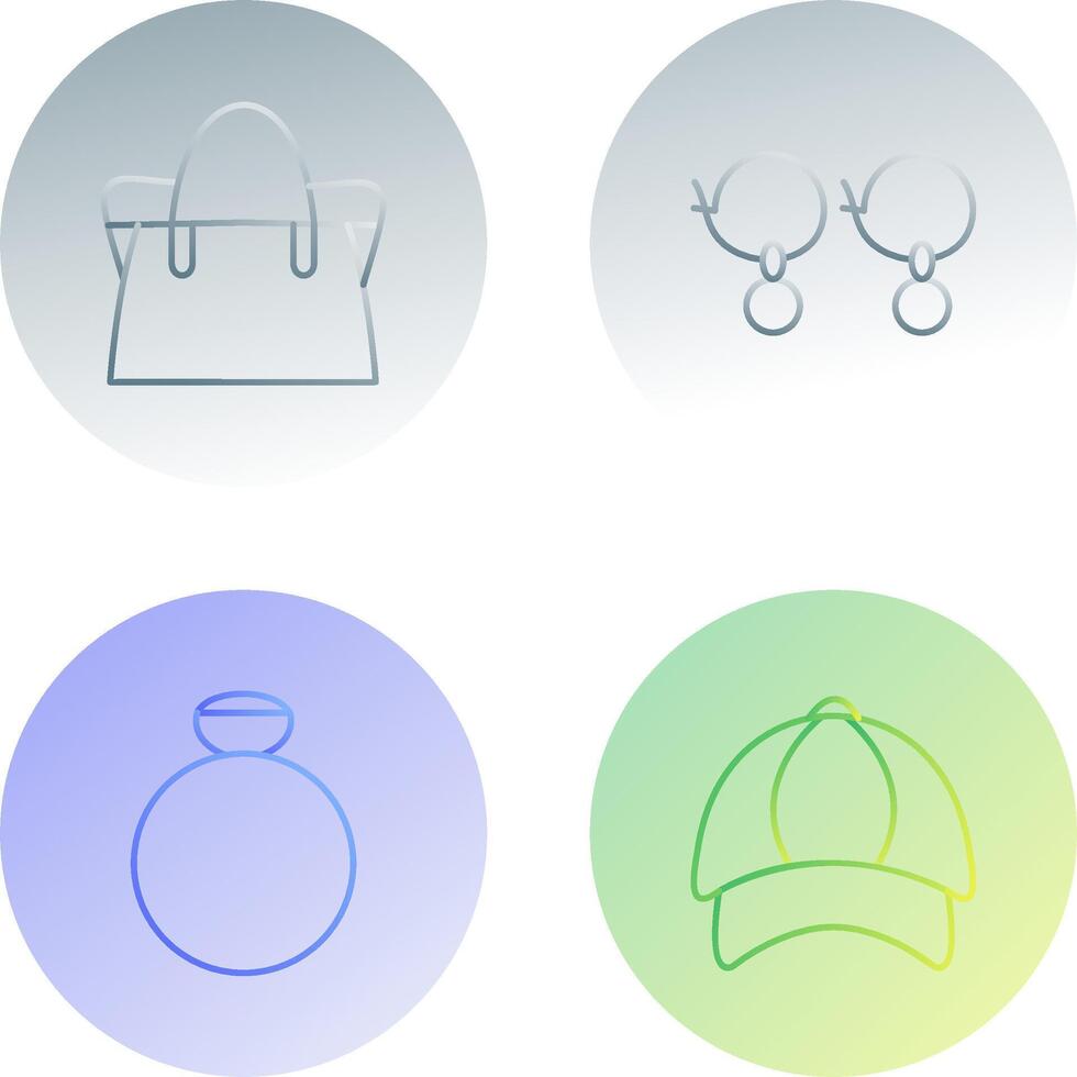 Bag and Earrings Icon vector