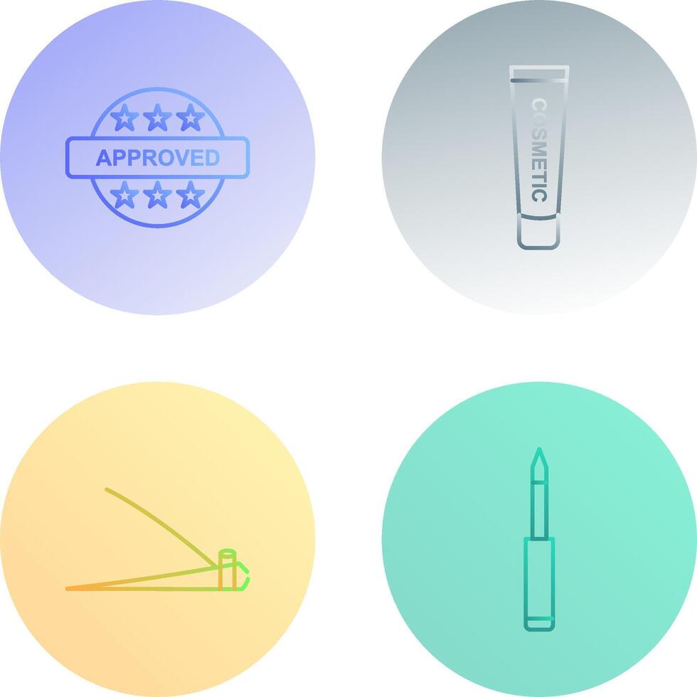 Approved and Creem Icon vector