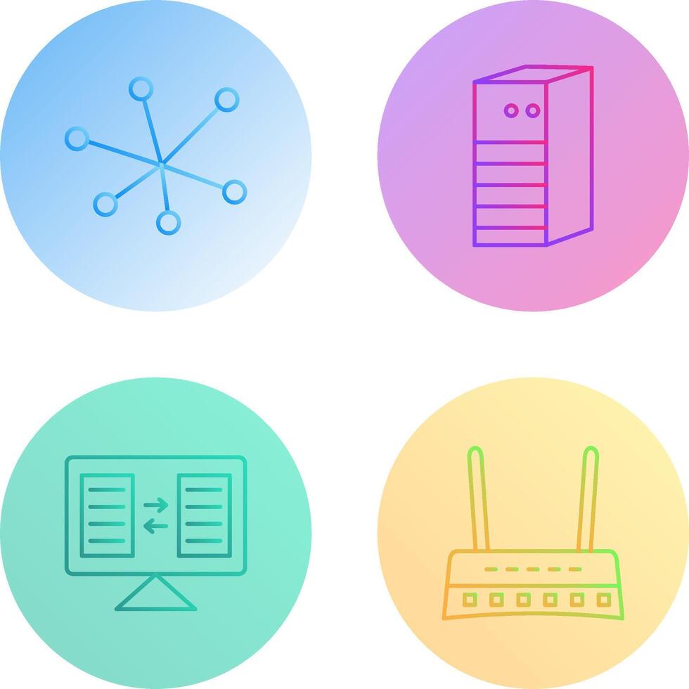 Internet and Server Network Icon vector