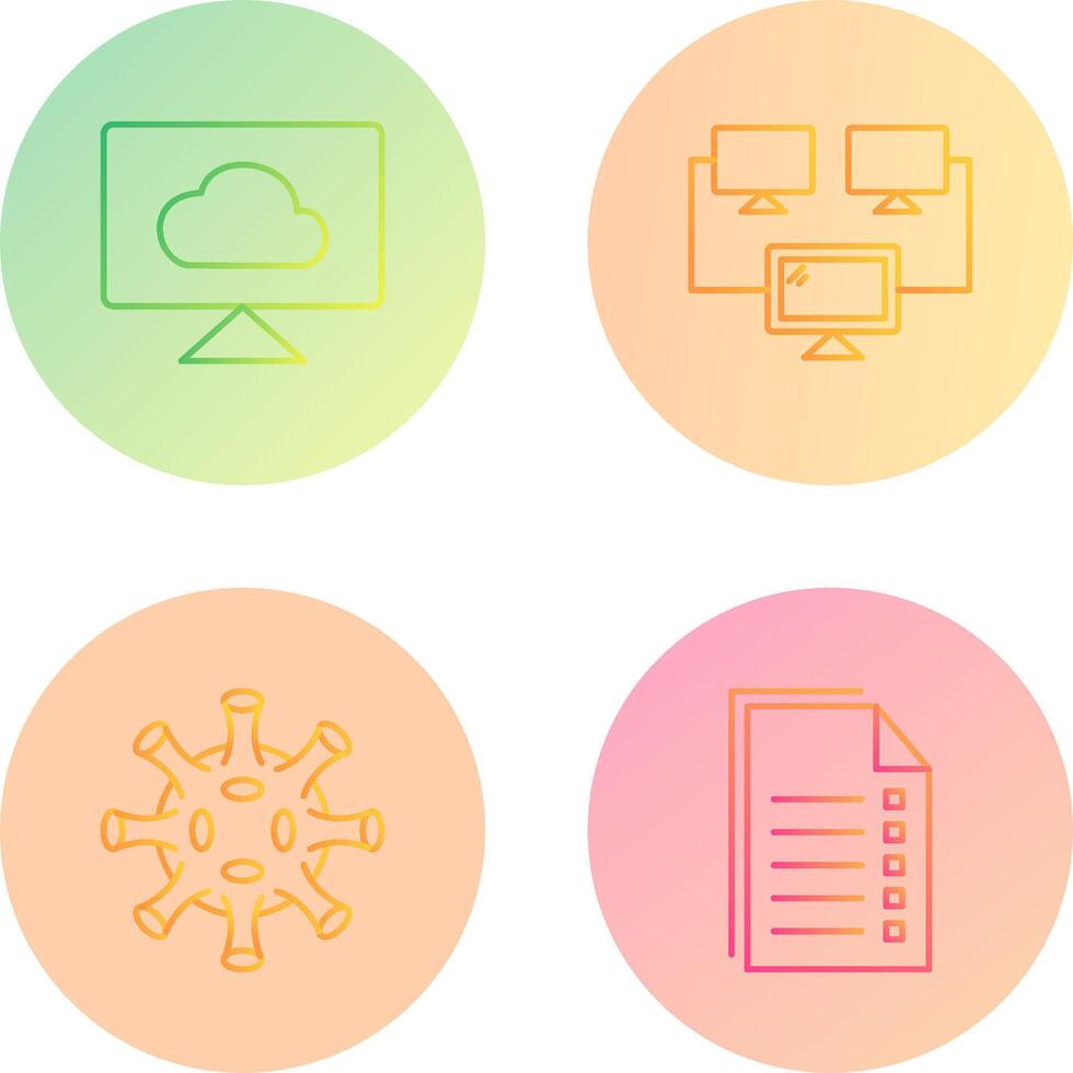 Cloud Systems and Connected Icon vector