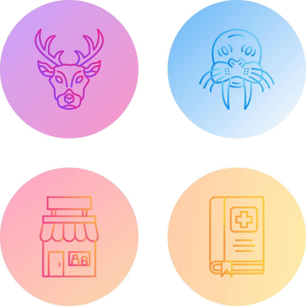 Deer and animal Icon vector