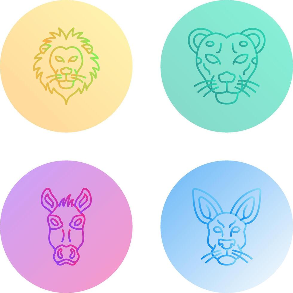 Lion and Cheetah Icon vector