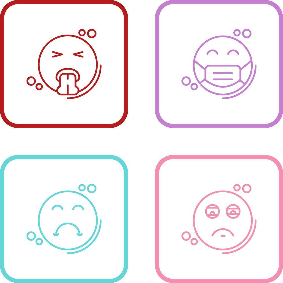 Vomit and Mask Icon vector