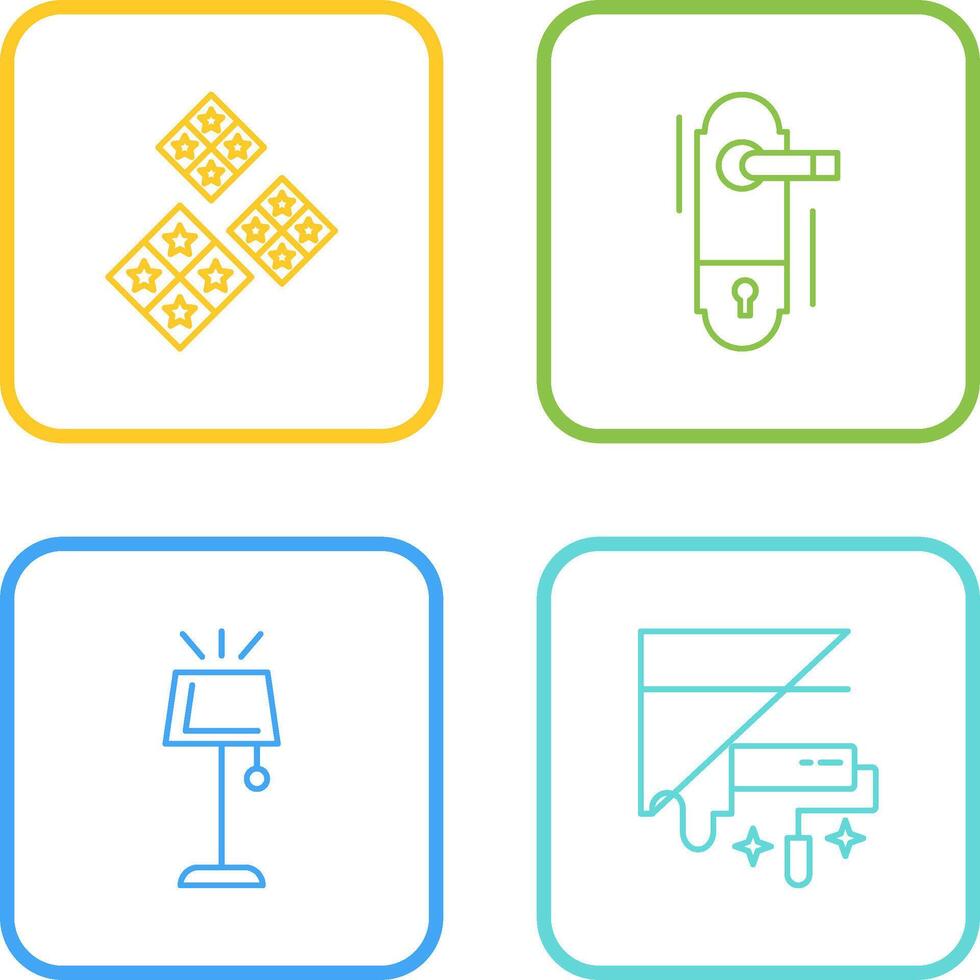 Tiles and Doorknob Icon vector