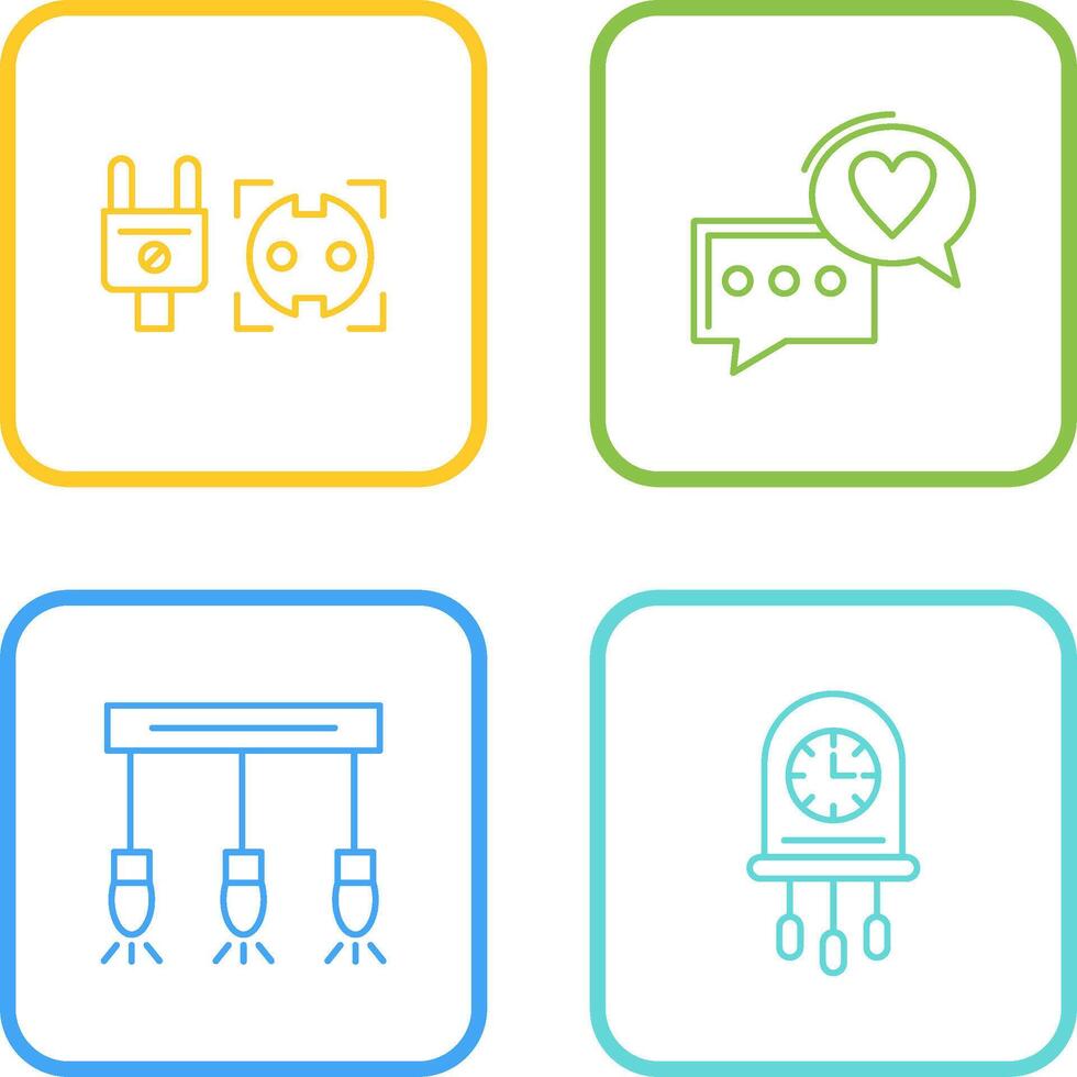 Socket and Chat Icon vector