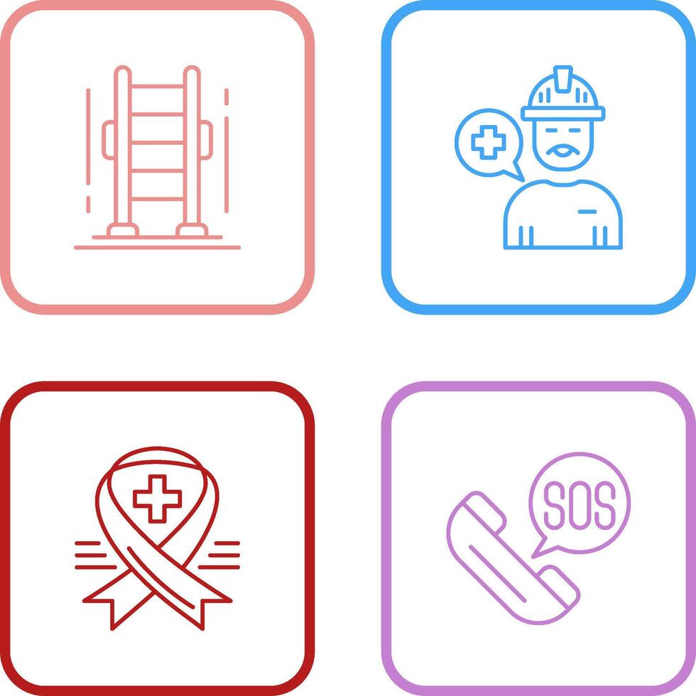 Ladder and Support Icon vector