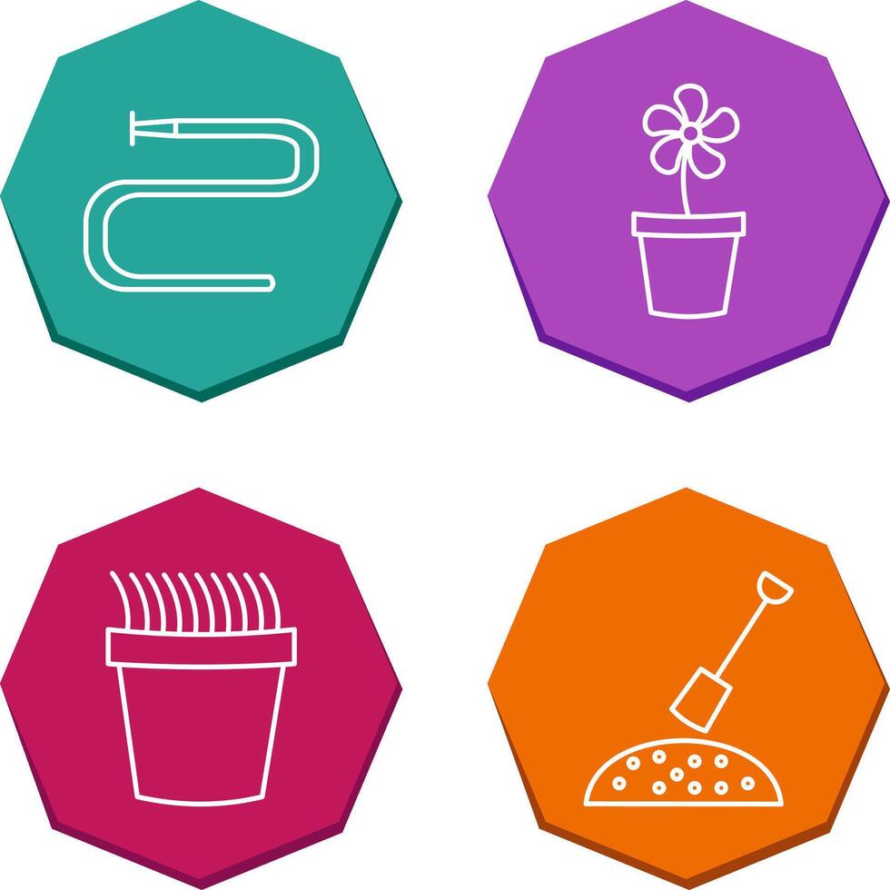 Water Pipe and Lower Pot Icon vector