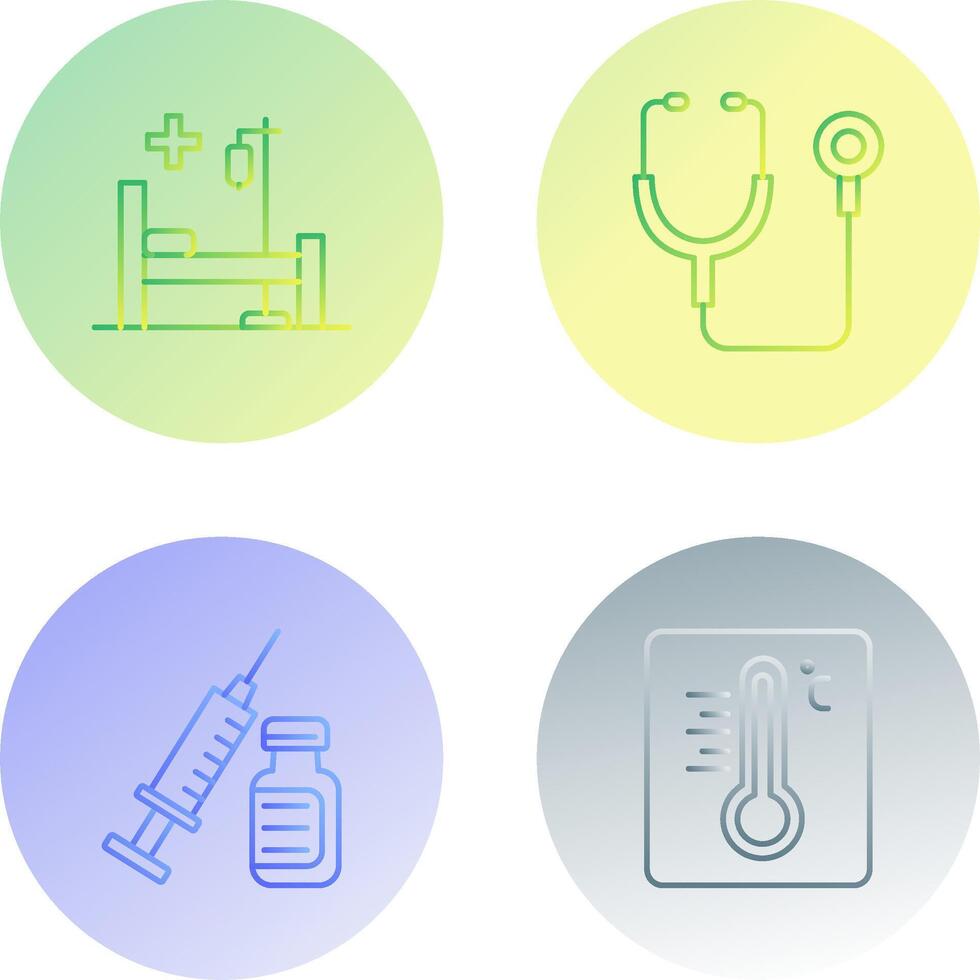 Stethoscope and Hospital Icon vector