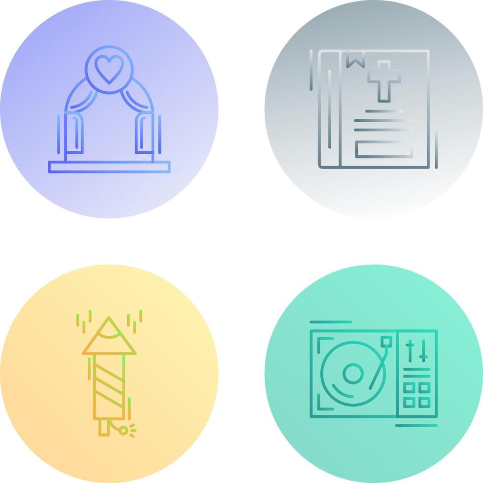 Arch and Bible Icon vector