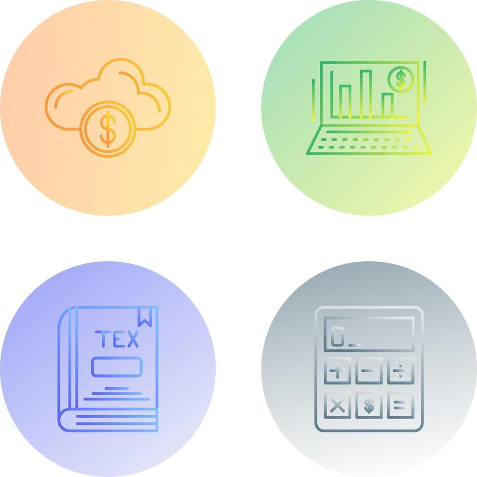 Cloud Computing and Bar Chart Icon vector