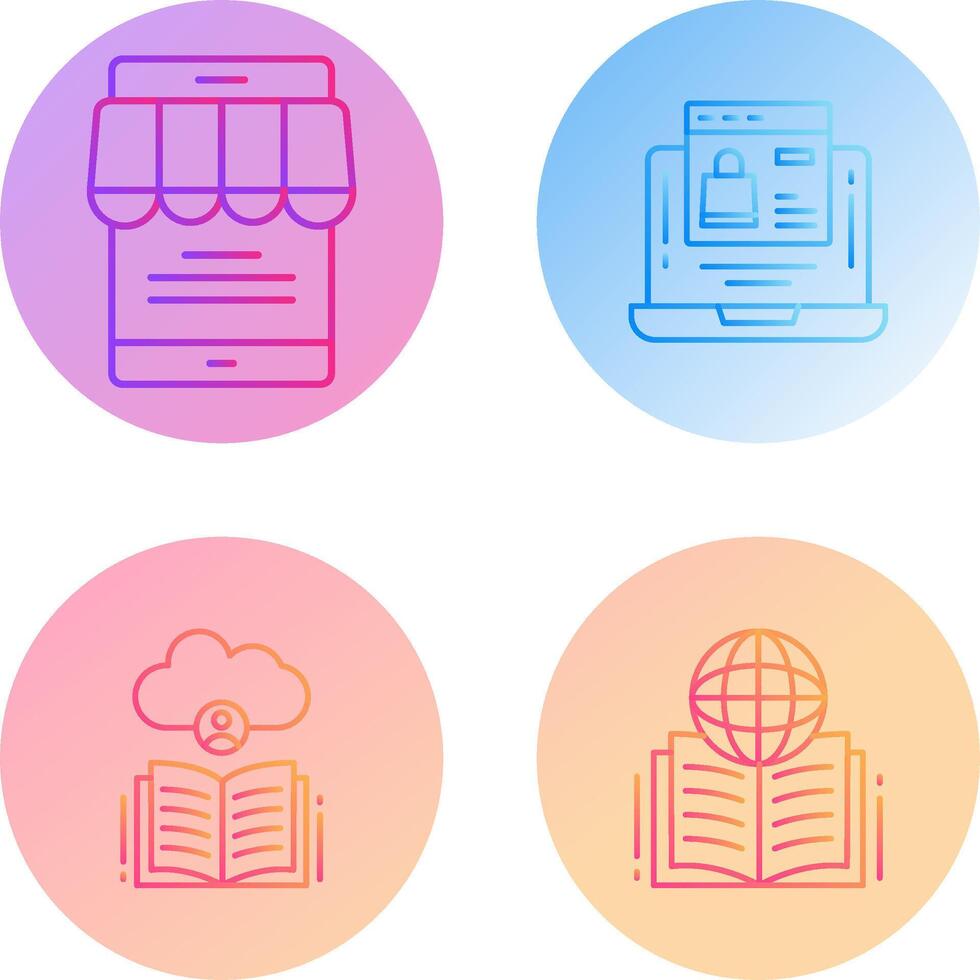Online Store and Online Shopping Icon vector