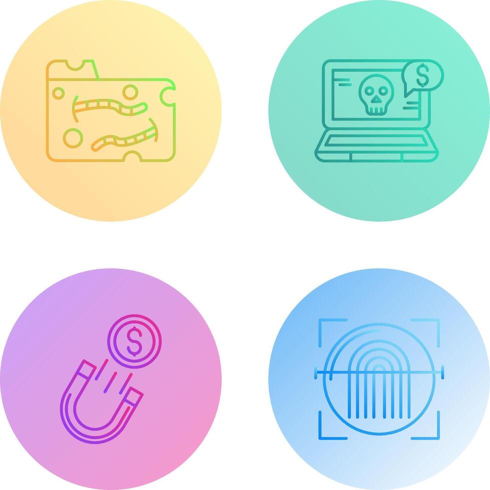 Worm and Online Fraud Icon vector