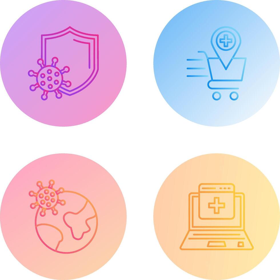 Virus Protection and Online Health Icon vector