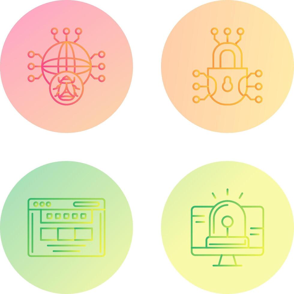Global Malware and Cyber defence Icon vector