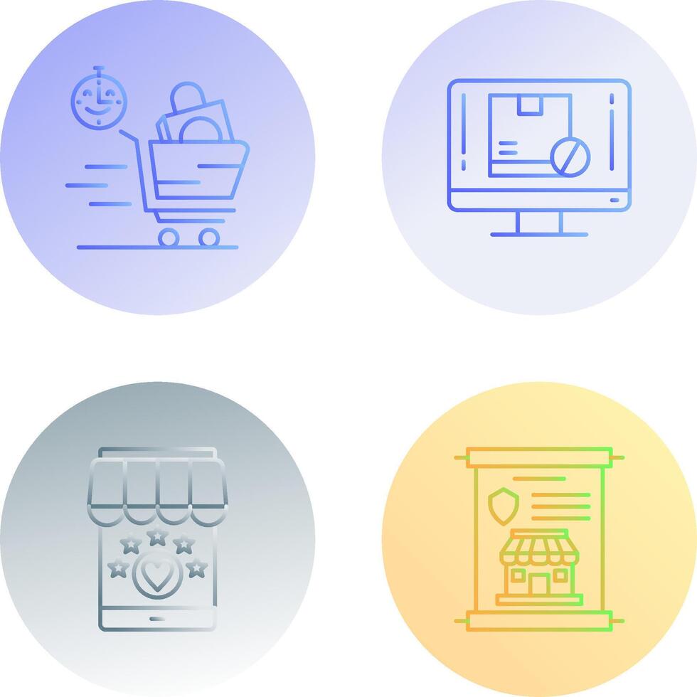 Happy Hour and Out of Stock Icon vector