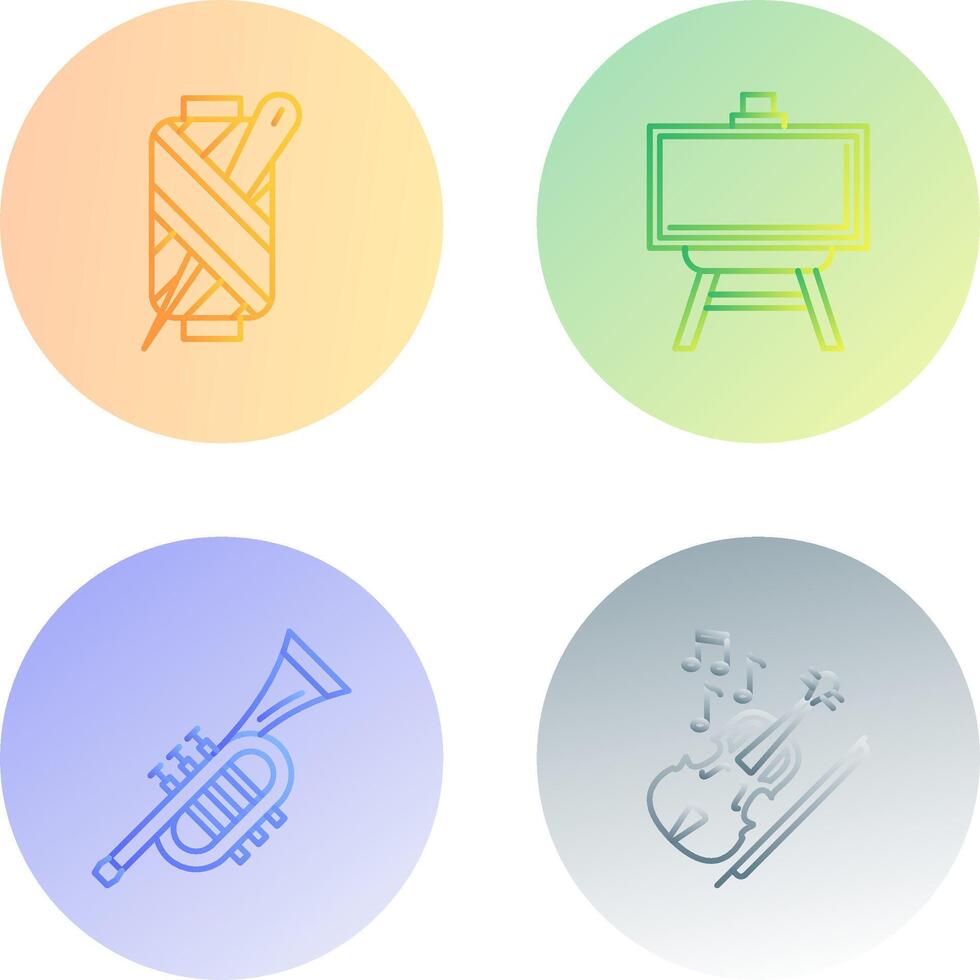 Needle and Easel Icon vector