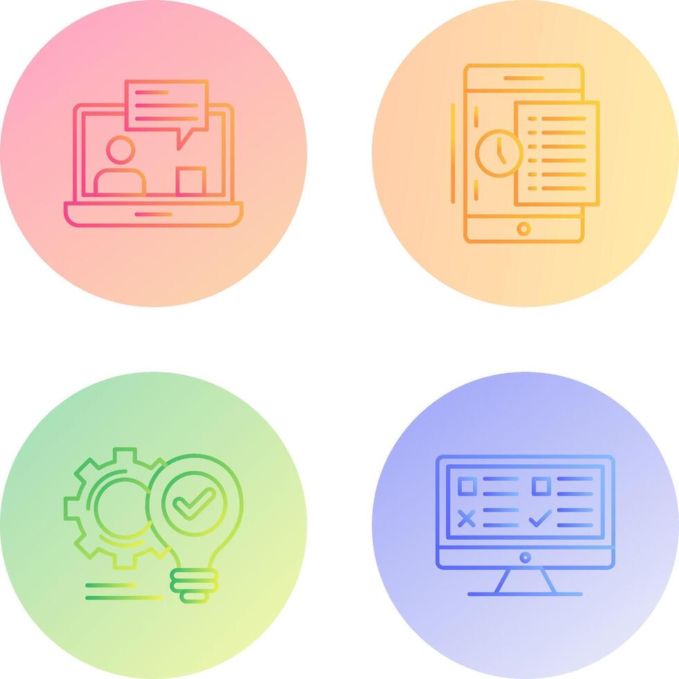 Coaching and Online Icon vector