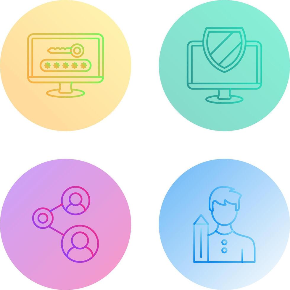 Password and Shield Icon vector