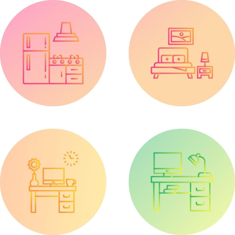 Kitchen and Bedroom Icon vector