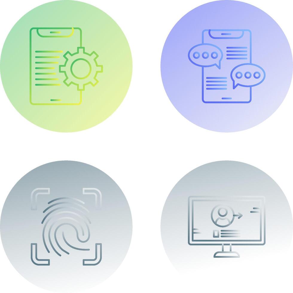 Settings and Chat Icon vector