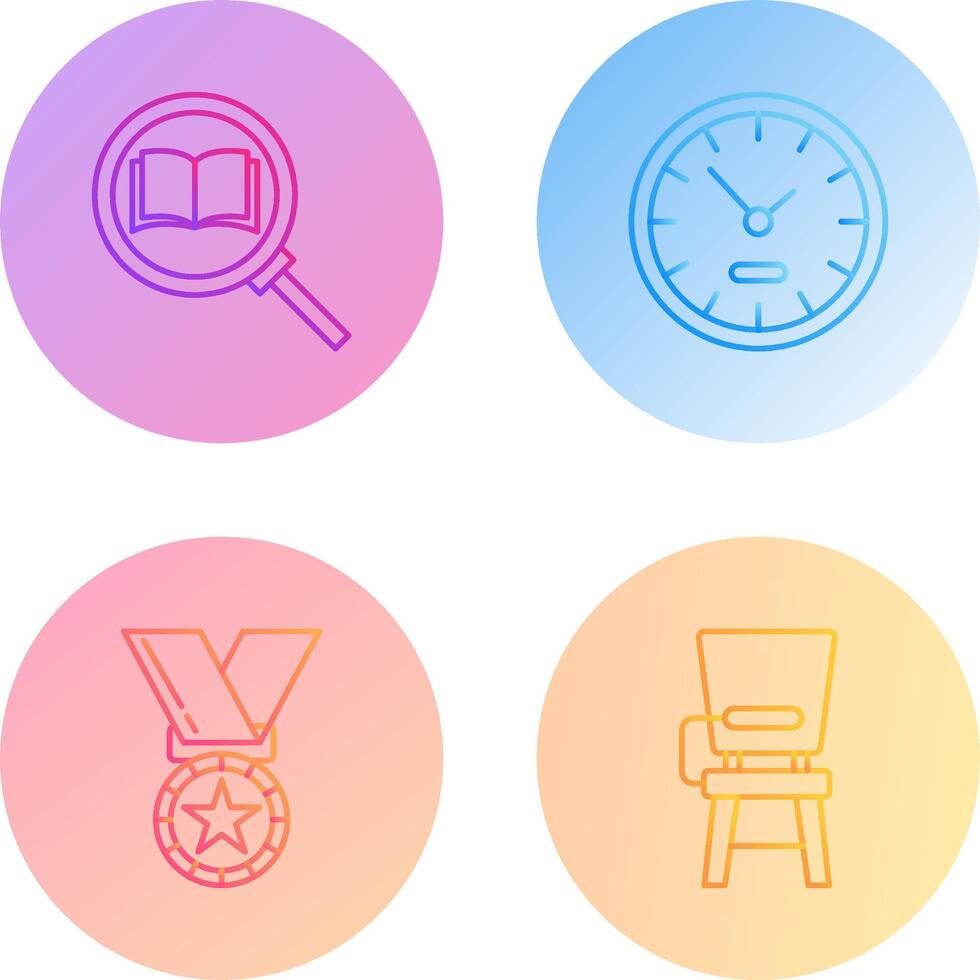 Search and ClockSnack and Money Icon vector