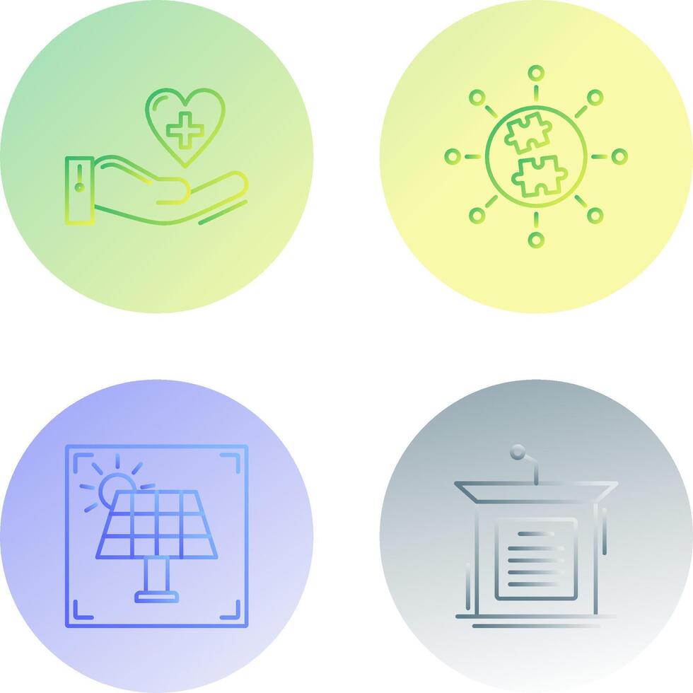Puzzle and Care Icon vector