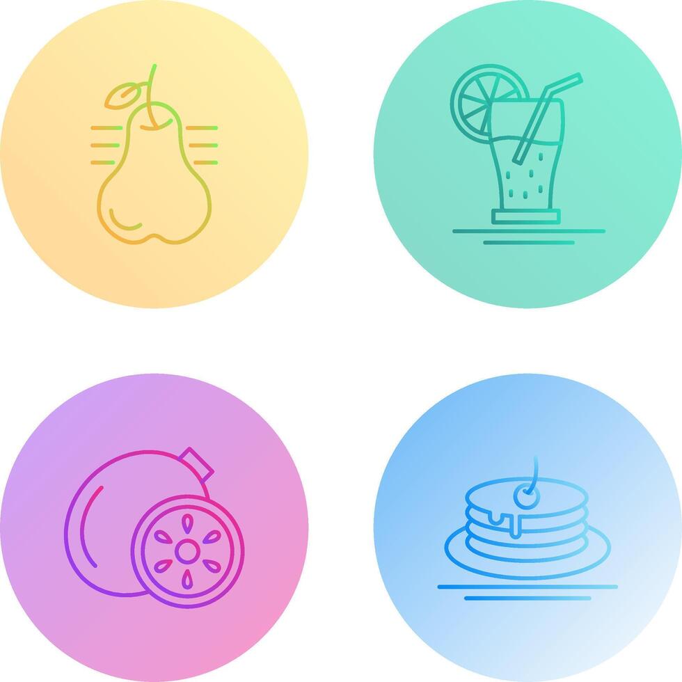 Pear and Orange Juice Icon vector