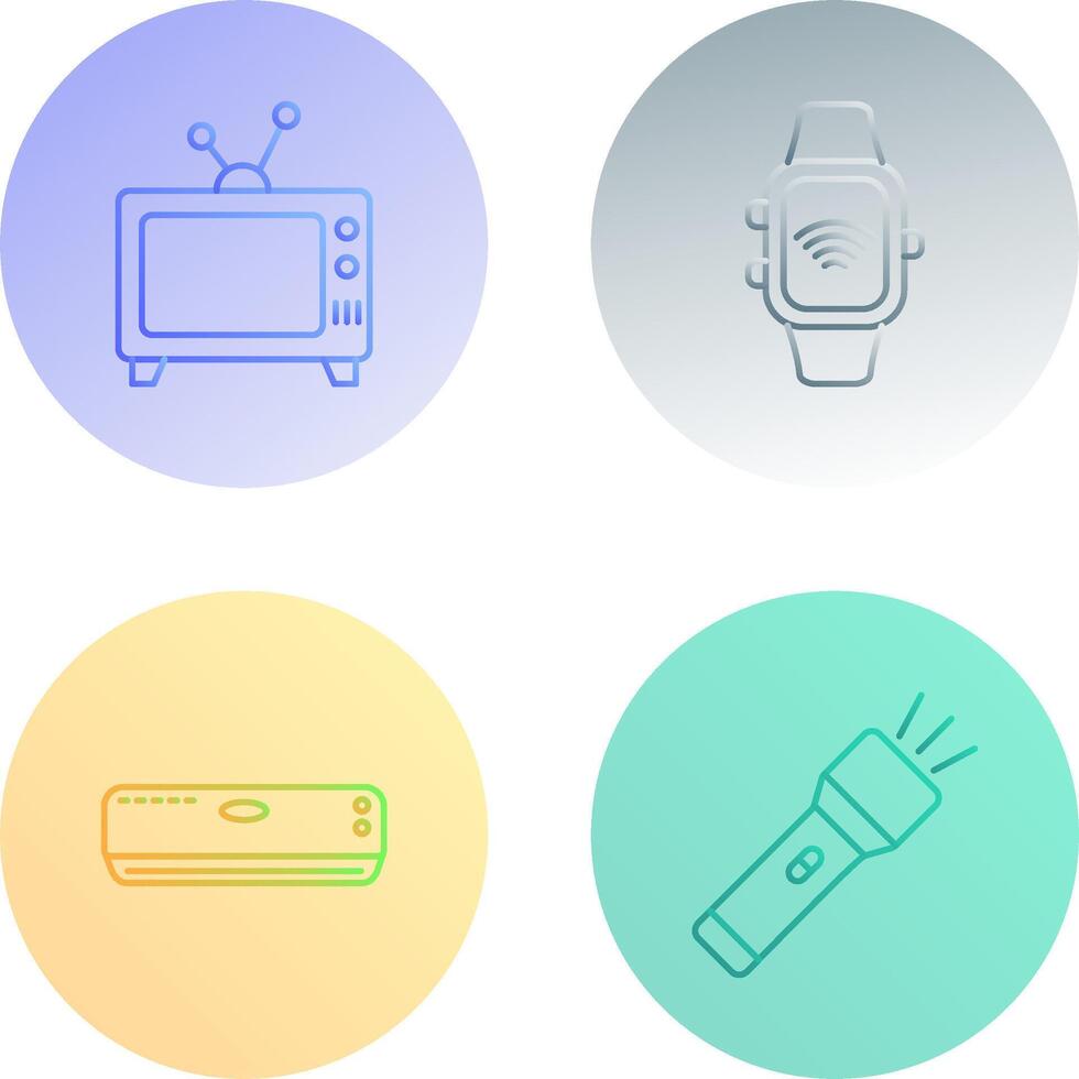 Television and Smart Watch Icon vector