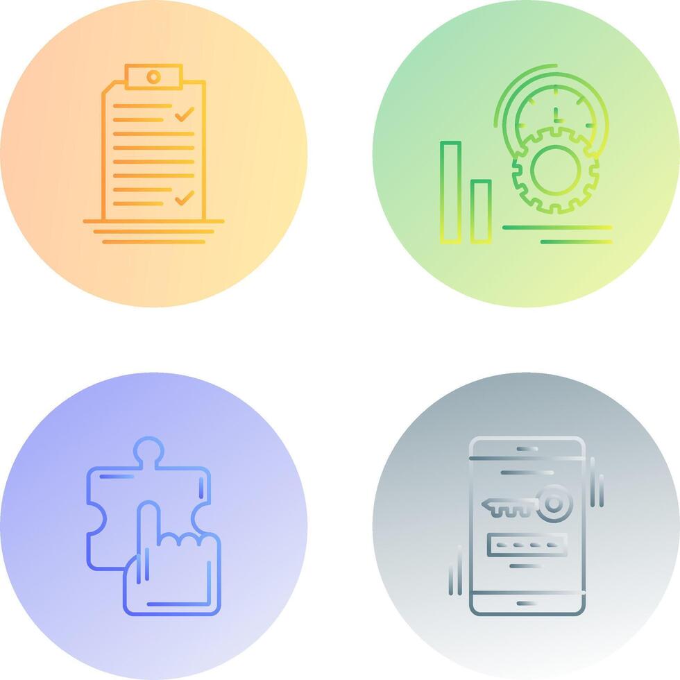 Check List and Performance Icon vector