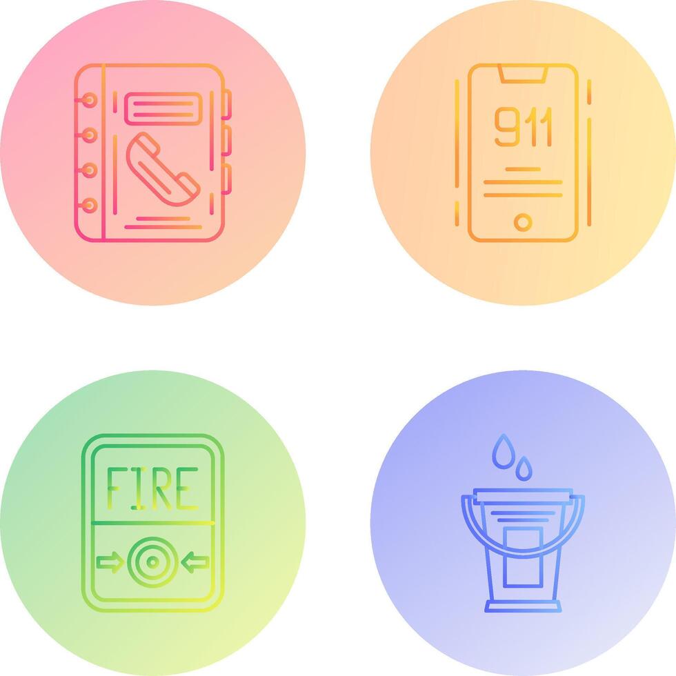 Phonebook and 911 Icon vector