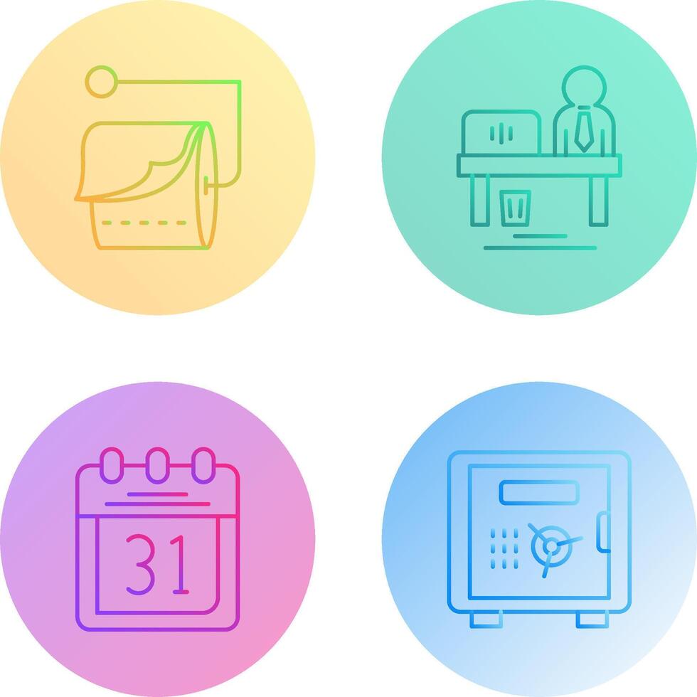 Tissue Roll and Worker Icon vector