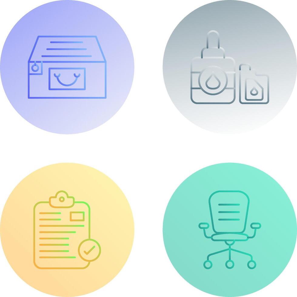 File Cabinet and Ink Cartridge Icon vector