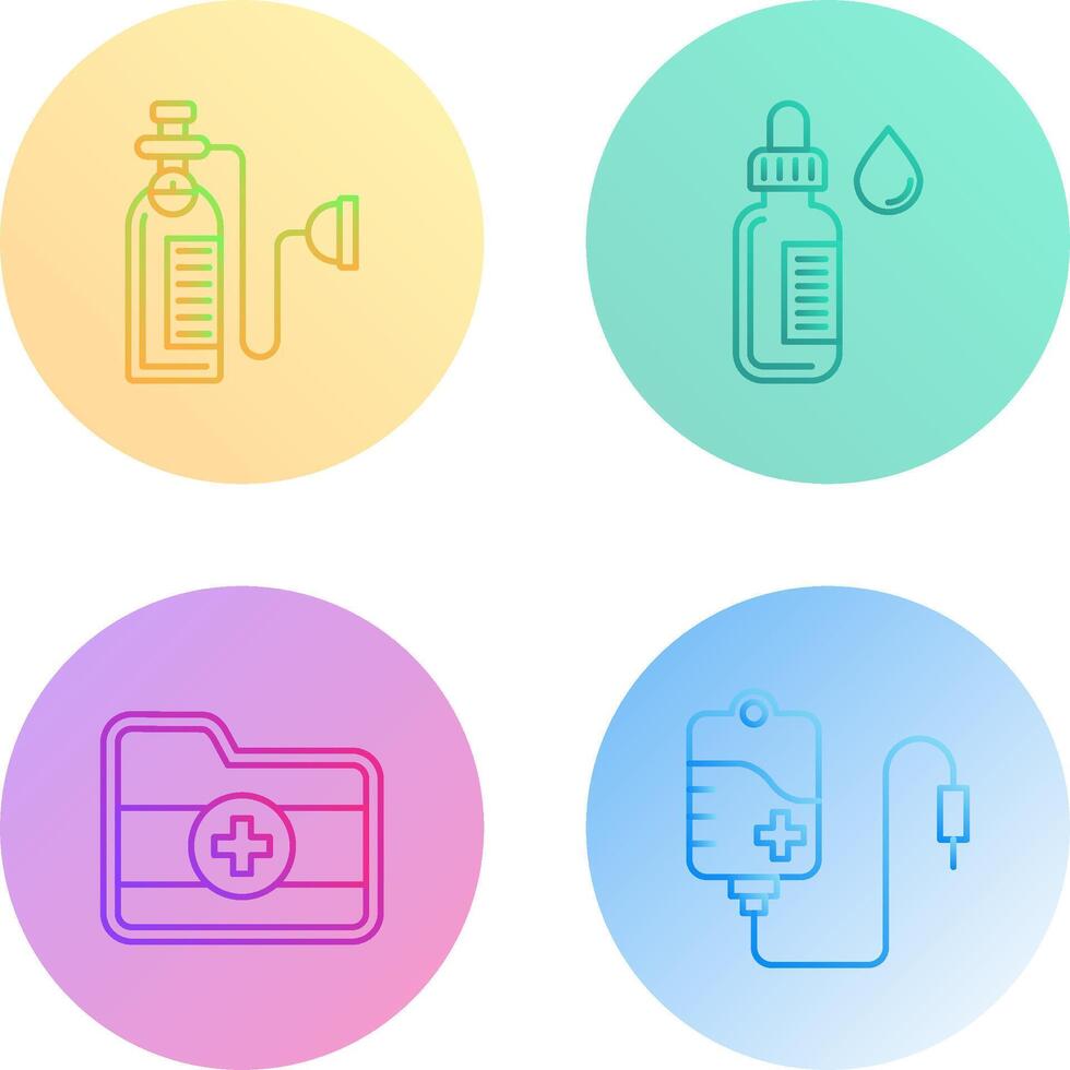 Oxygen and Dropper Icon vector