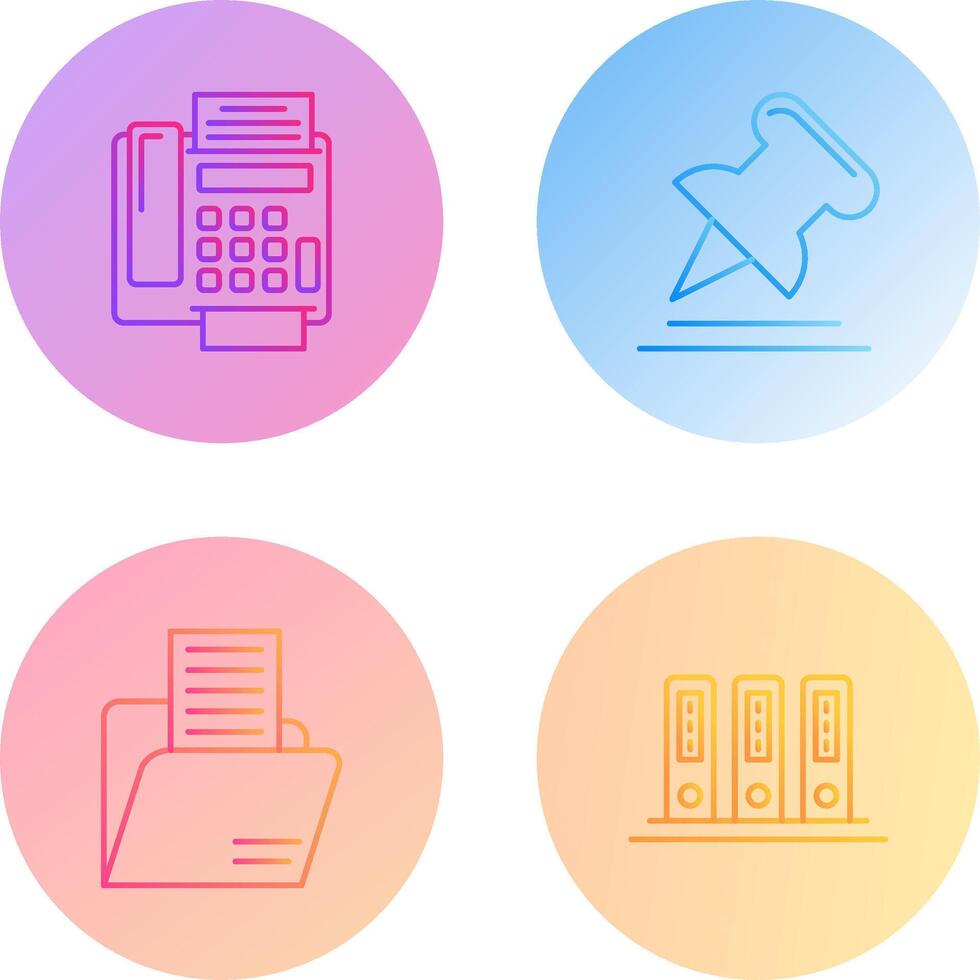 Fax Machine and Pin Icon vector