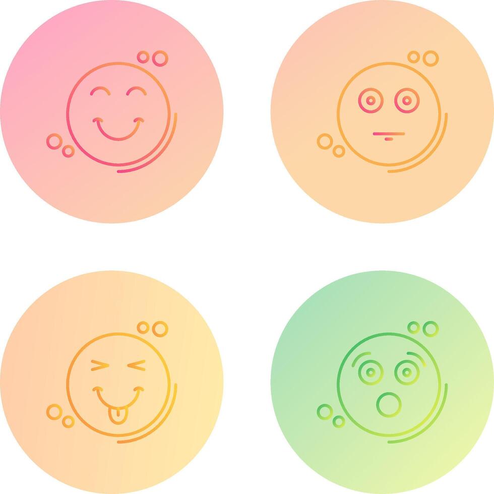 Smile and Neutral Icon vector