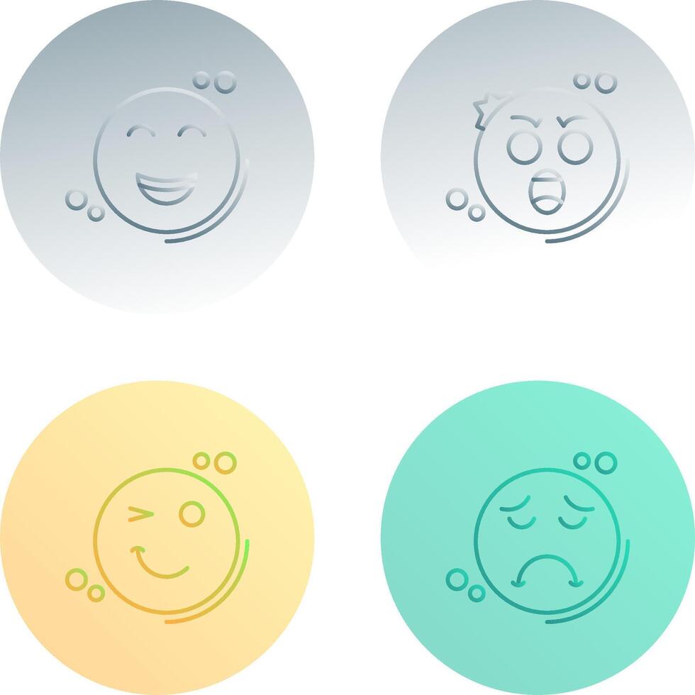 Shock and Happy Icon vector