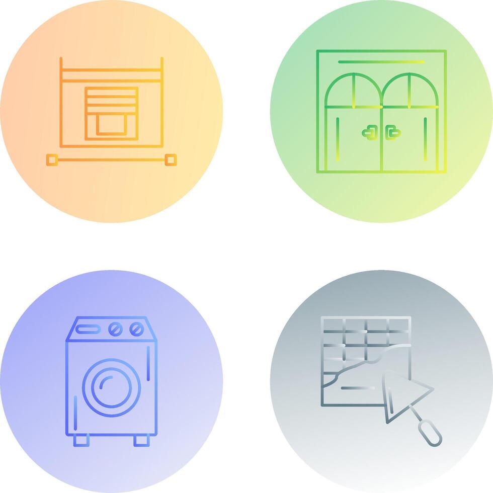 Blind and Door Icon vector