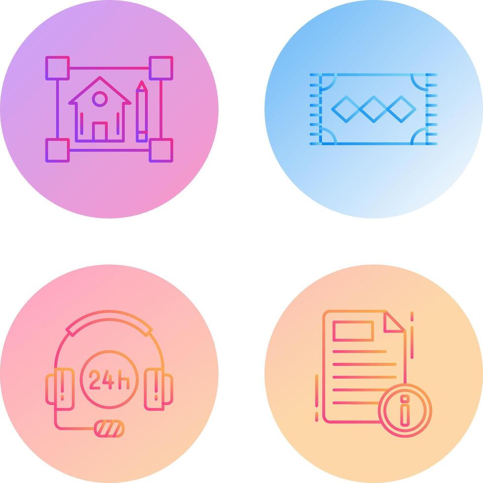 blueprint and rug Icon vector